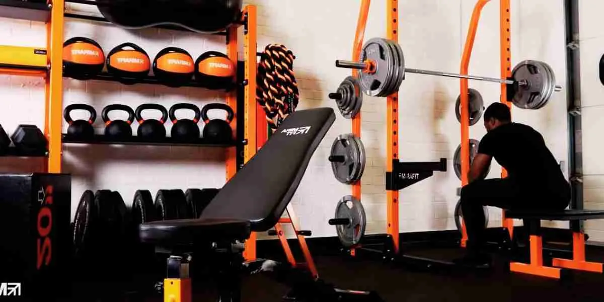 Mirafit dumbbell set discount & weight rack