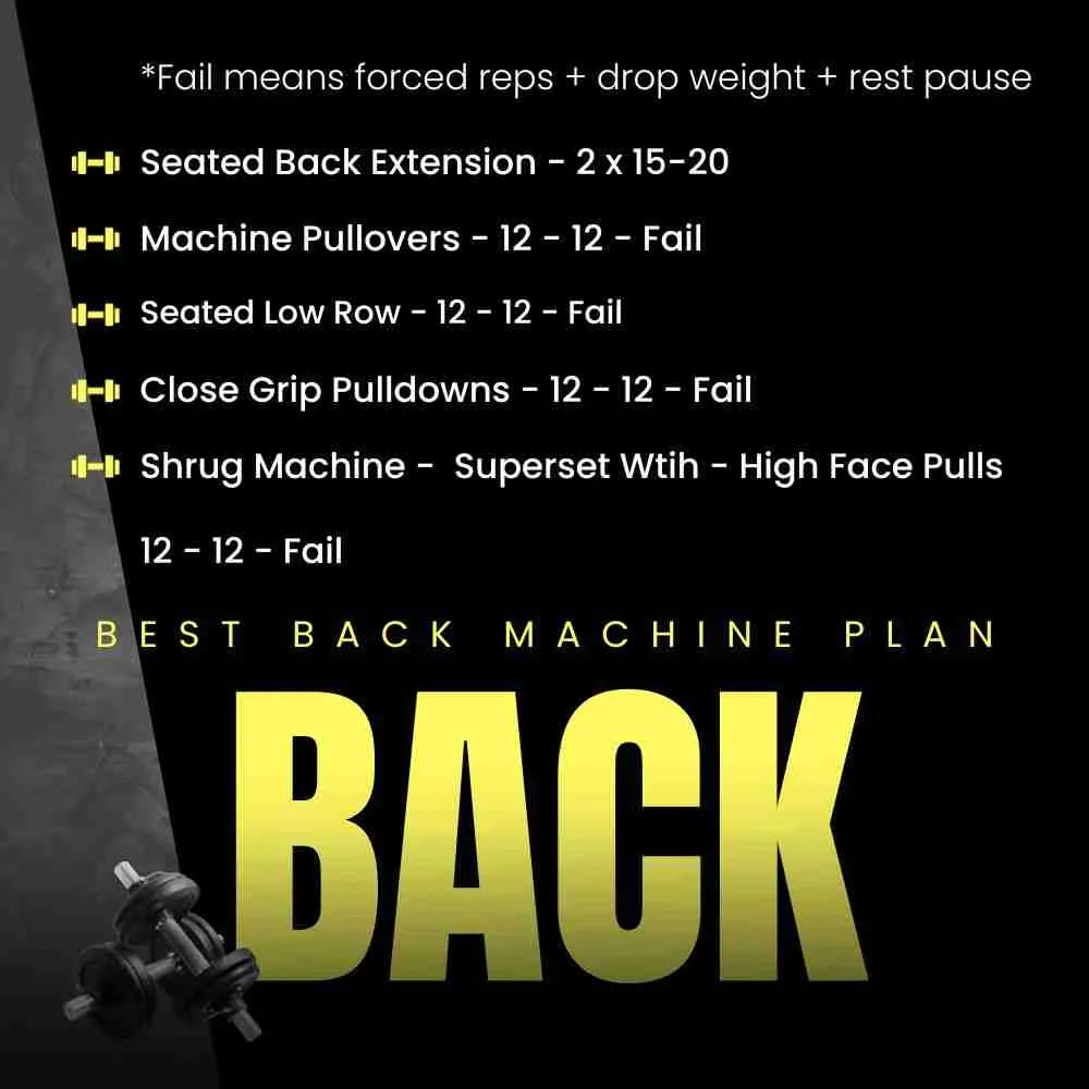 Back machine workout pdf guide